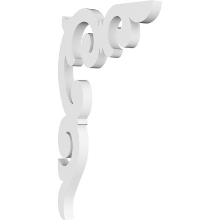 Ekena Millwork Kendall Architectural Grade PVC Bracket, 5/8"W X 6"D X 10"H BKTP01X06X10KD